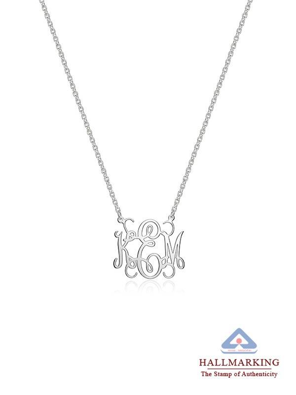 Personalized Monogram Circle Necklace : CNK52SL