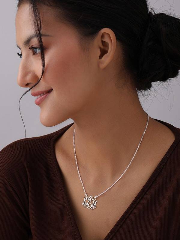 Personalized Monogram Circle Necklace : CNK52SL