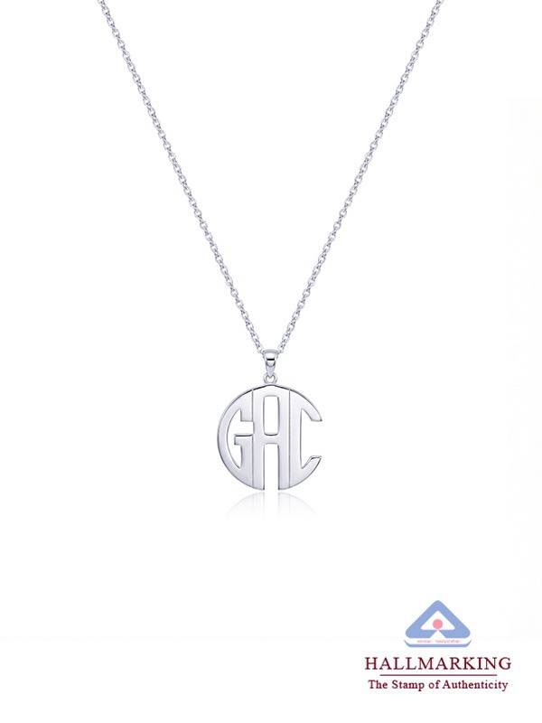 Personalized Monogram Script Necklace : CNK53SL