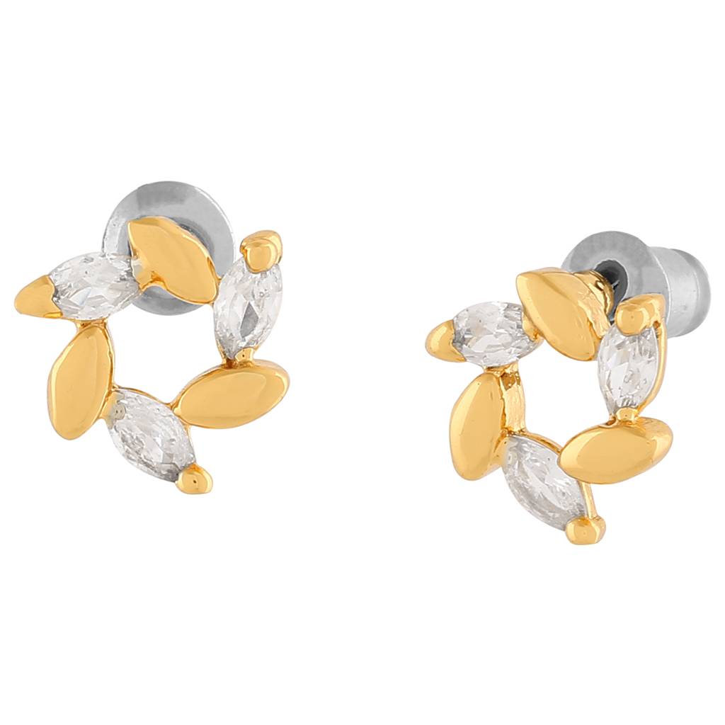 Estele Gold Plated Radiance Stud Combo Earrings Set For Girls And Women : COMBO-159ER