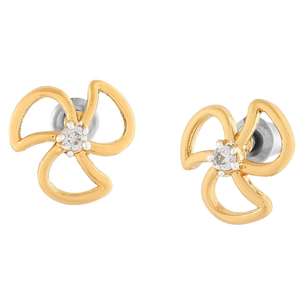 Estele Gold Plated Radiance Stud Combo Earrings Set For Girls And Women : COMBO-159ER