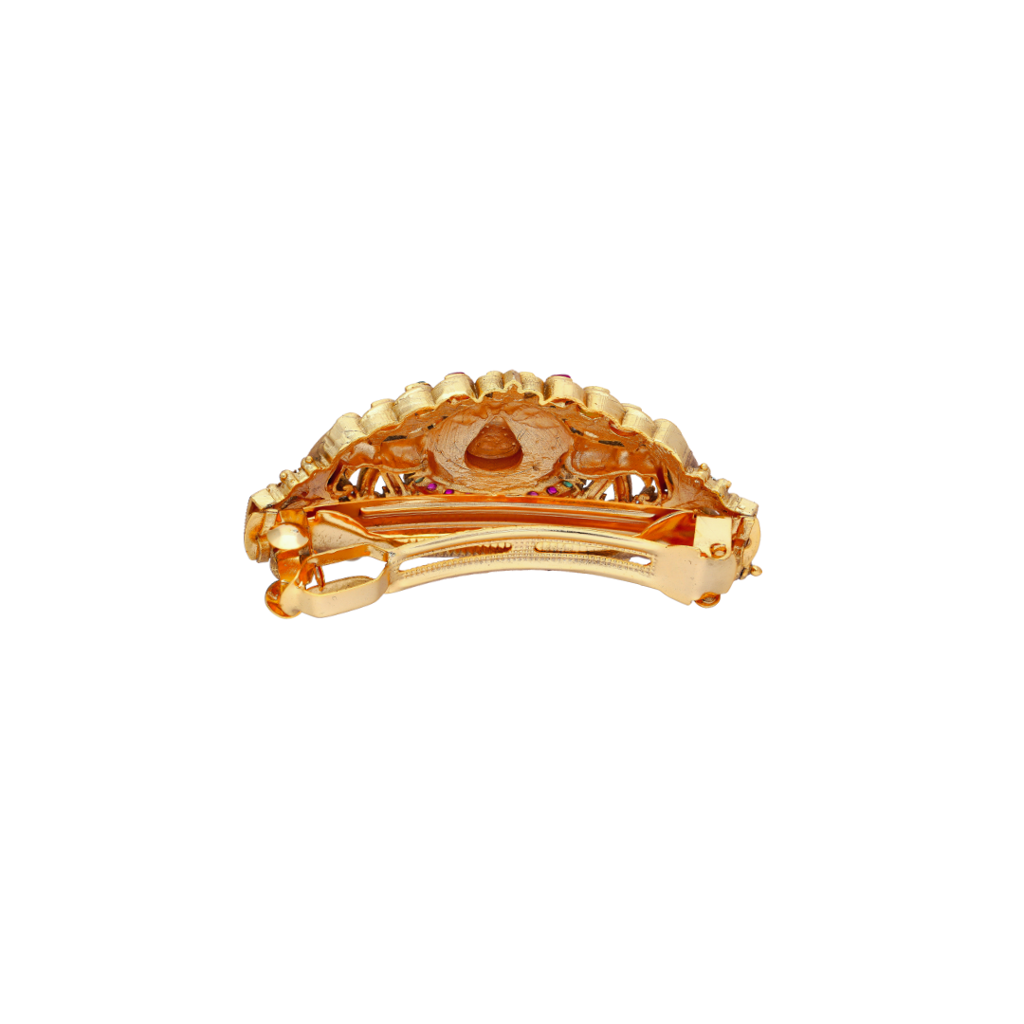 Timeless Temple Jewellery Hair Clip | Handcrafted Antique Gold Look : V-1500