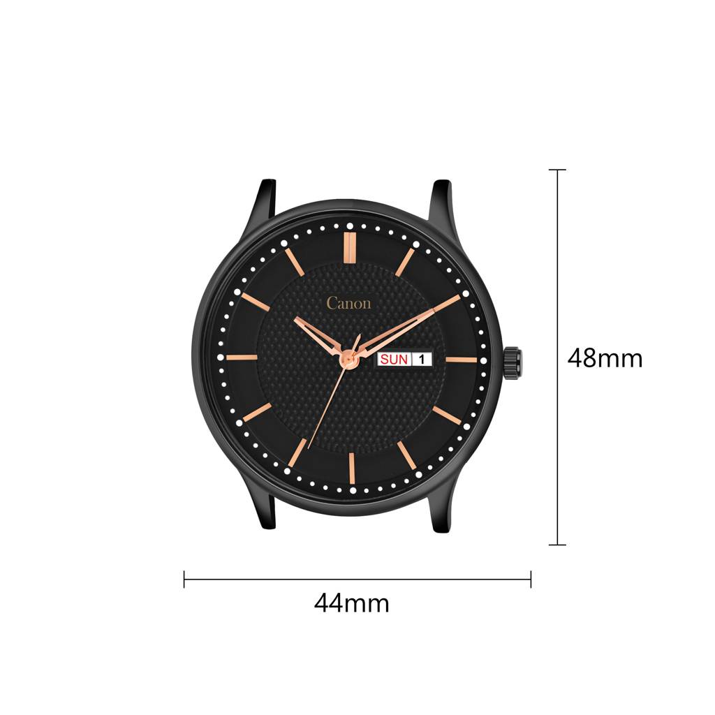 Canon Quartz All Black Watch For Men Cn-428 : CN-428