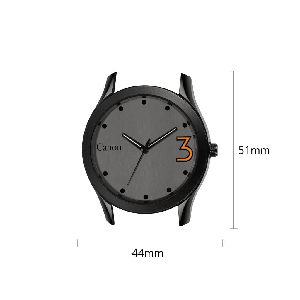 Canon Quartz Black Casual Watch For Men Cn-442 : CN-442
