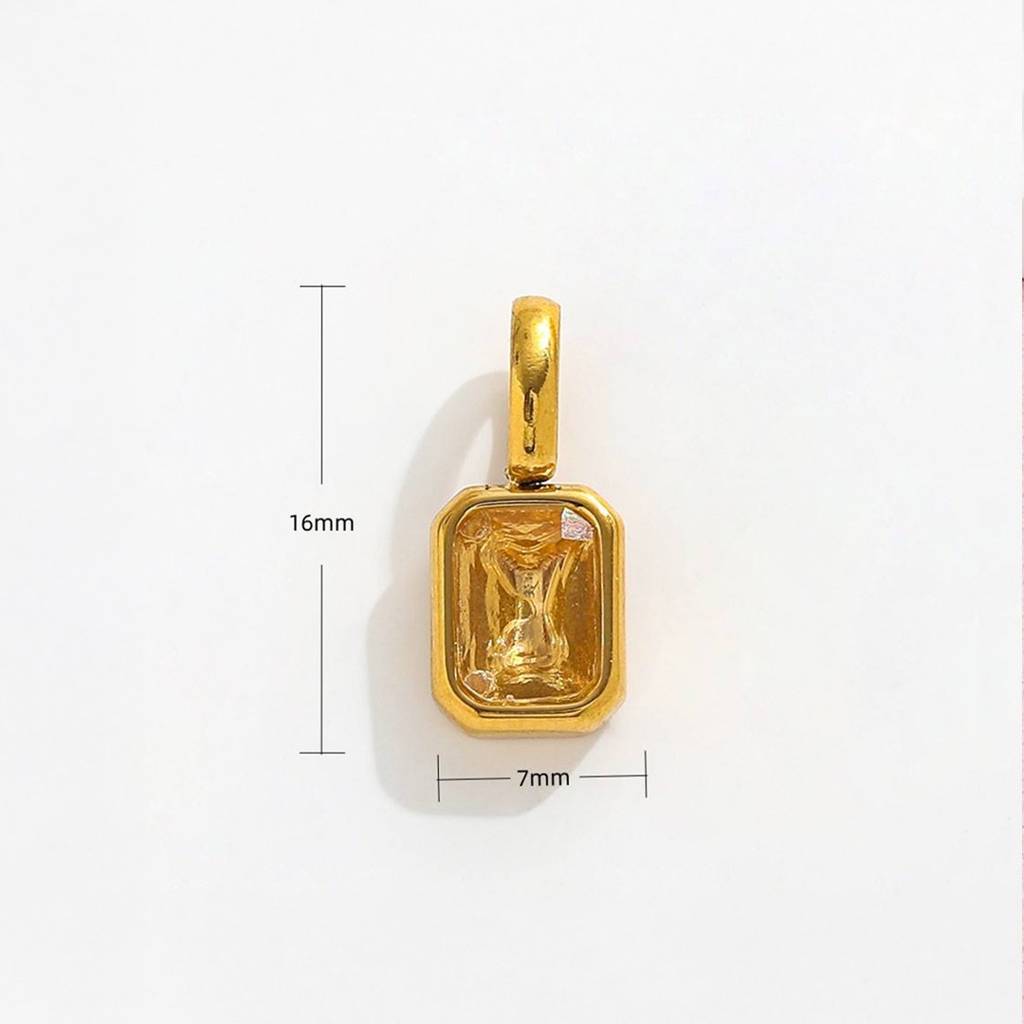 18K Gold-Plated Stone Pendant : 1009811