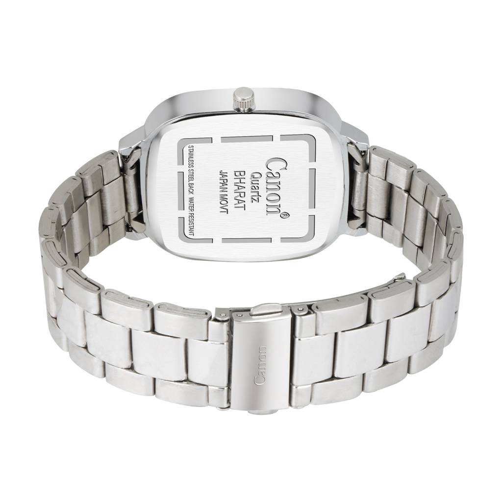 Lucid Silver Sunburst Soft-Square Watch For Men - 460 : CN-460