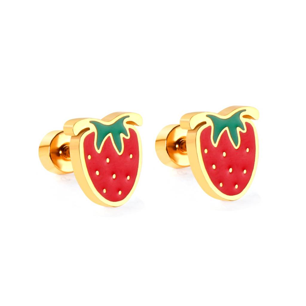 Kids Strawberry Stud Earring : EA618601G
