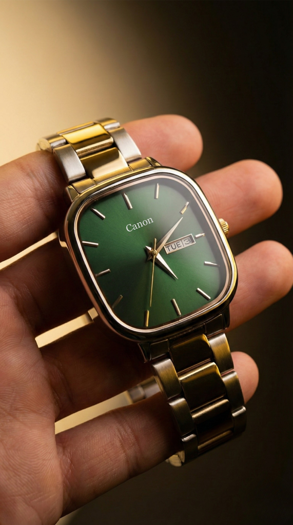 Lucid Royal Green Soft-Square Watch For Men - 459 : CN-459