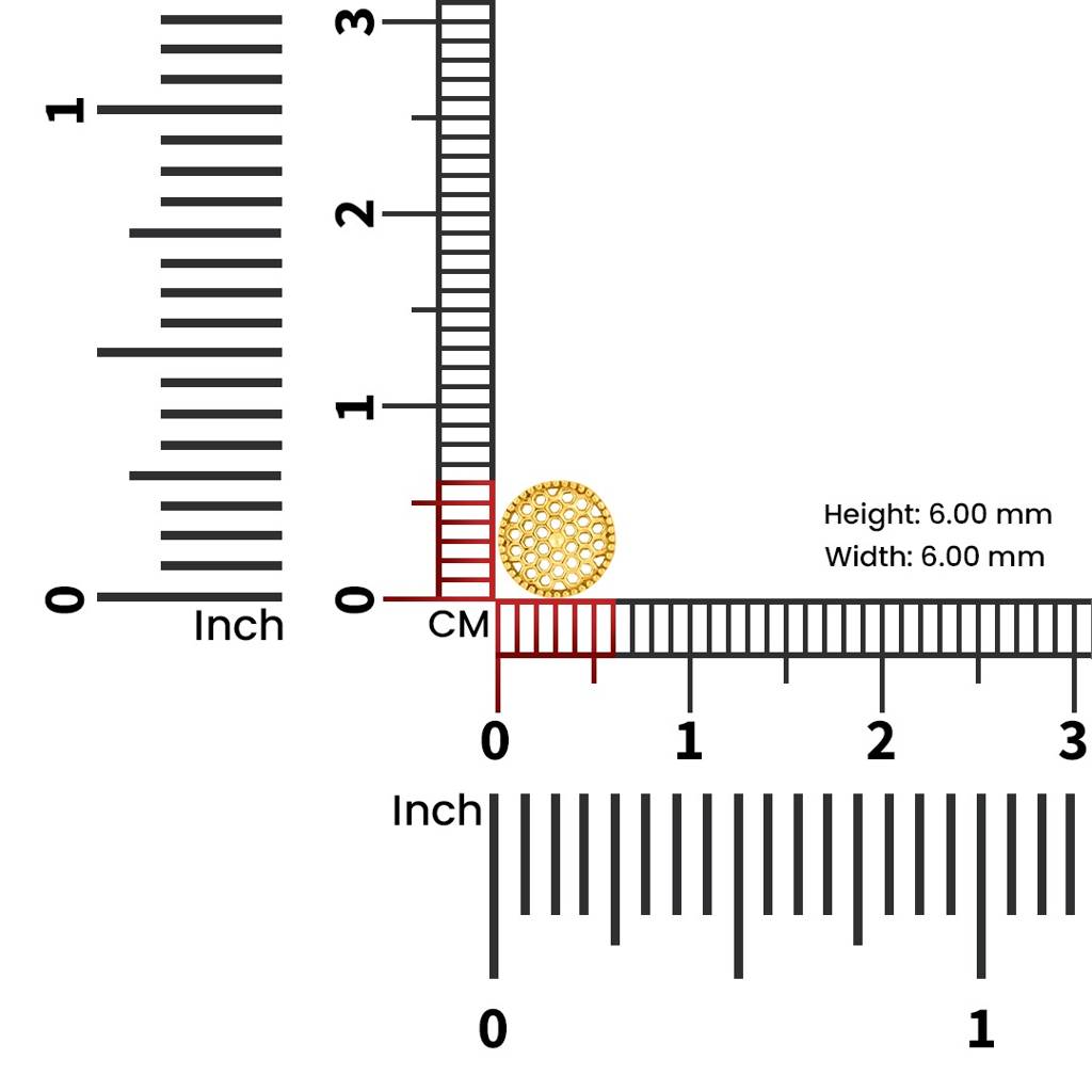 Yuvora 18K Yellow Gold Hexa Minimal Nose Pin For Women | Screw Back Closure | Bis Hallmarked | Pure Gold : CPNP1039-HP-18YG-IS