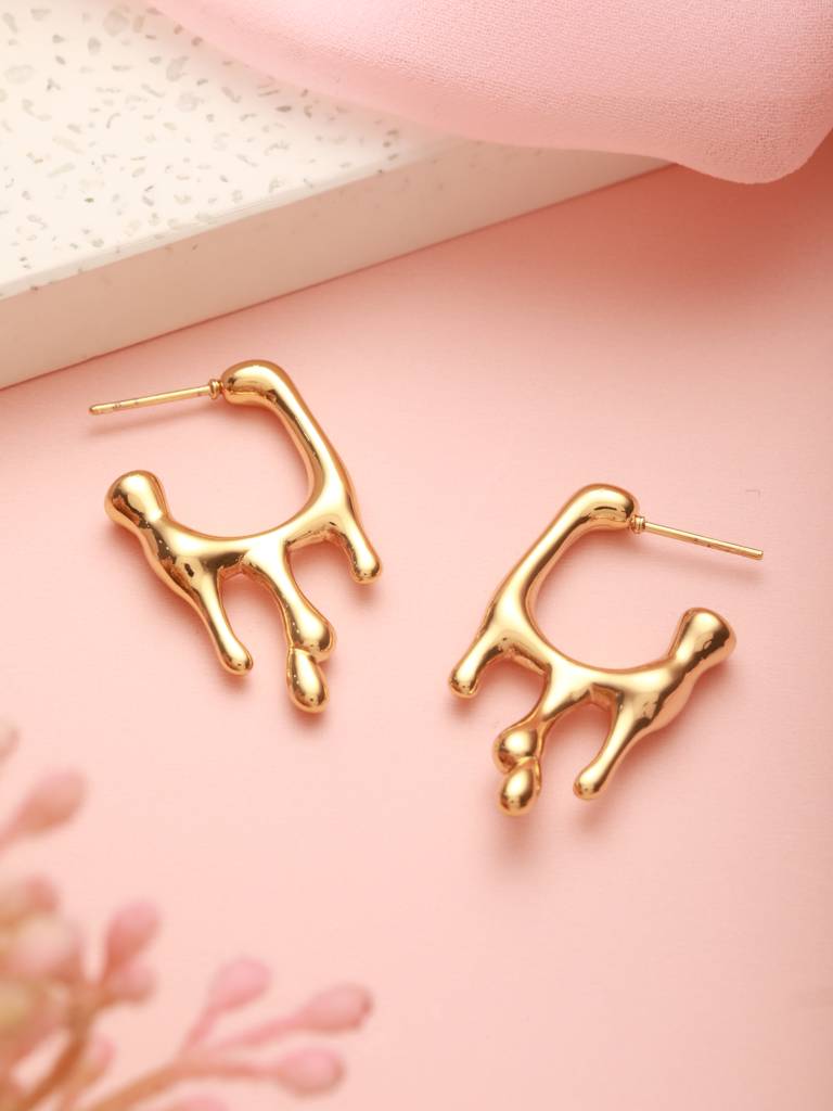 Golden Drip Earrings : ER-003