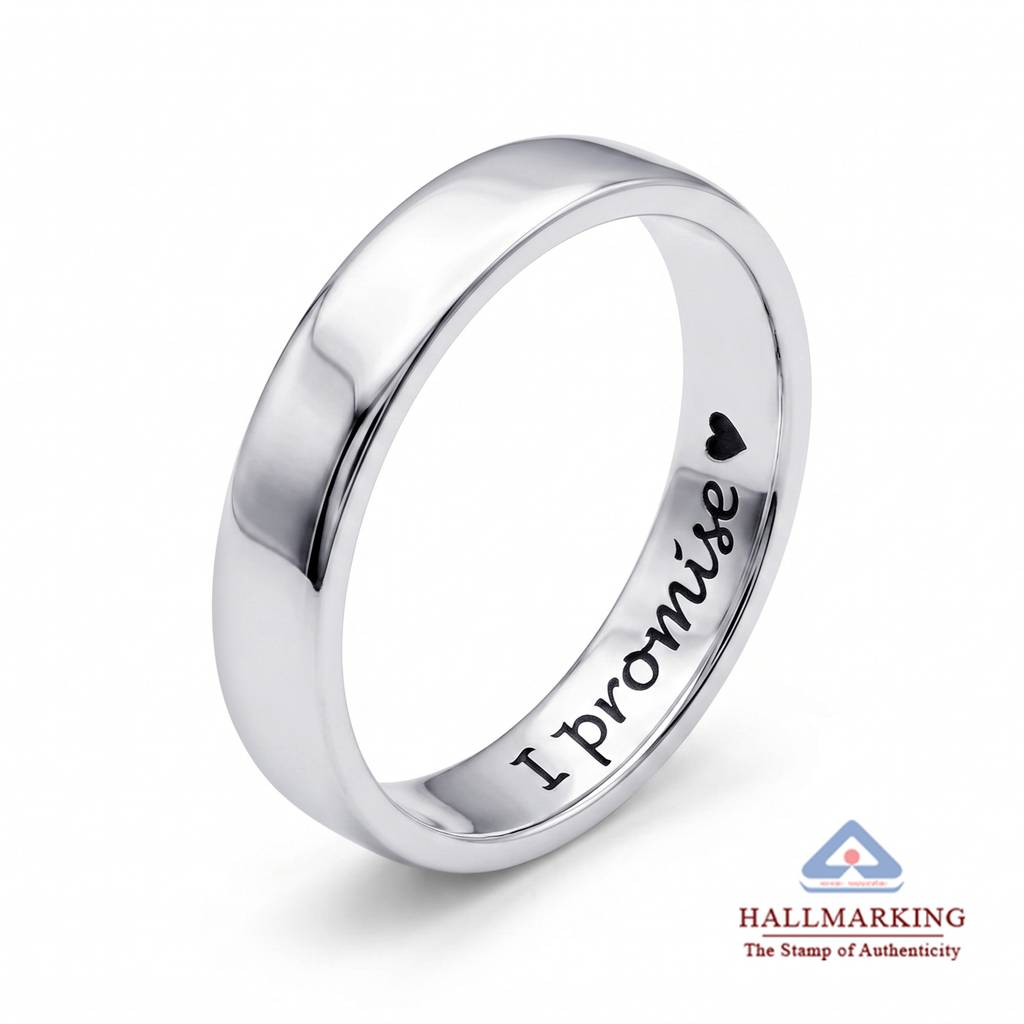 Promesa Personalized Engraved Message Women'S Band Ring : CRING02SL