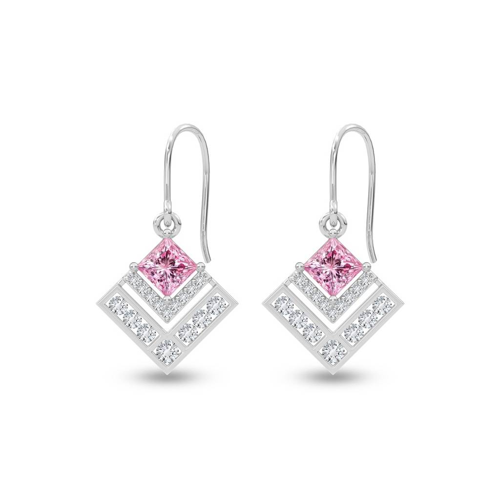 925 Sterling Silver Platinum Plated Daily Wear Rosabella Drop Earrings Gift For Women & Girls : CSE74
