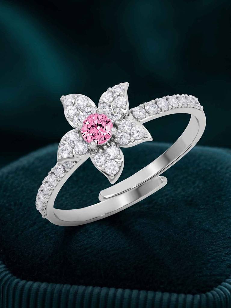Zavya Classic Solitaire Rhodium Plated 925 Sterling Silver Ring