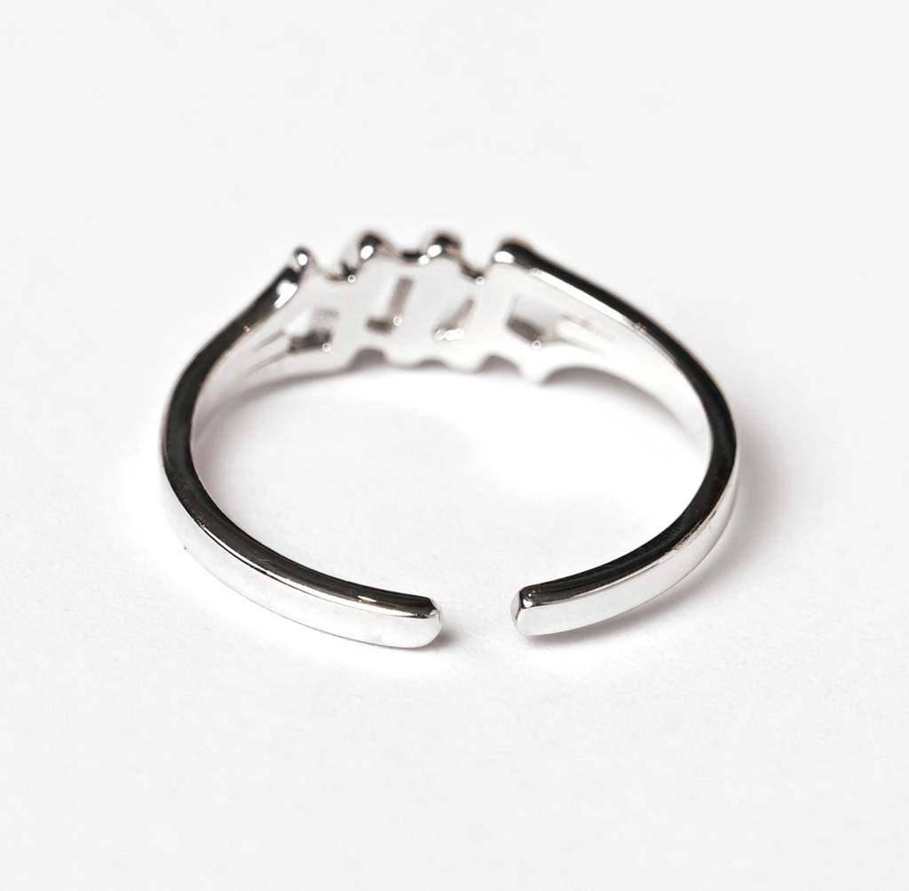 Clara Pure 925 Sterling Silver Step Adjustable Thumb Band Finger Ring For Women & Girls : CSFR60