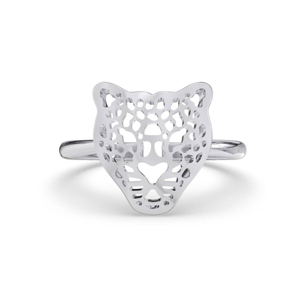 Clara Pure 925 Sterling Silver Panther Adjustable Thumb Band Finger Ring For Women & Girls : CSFR61