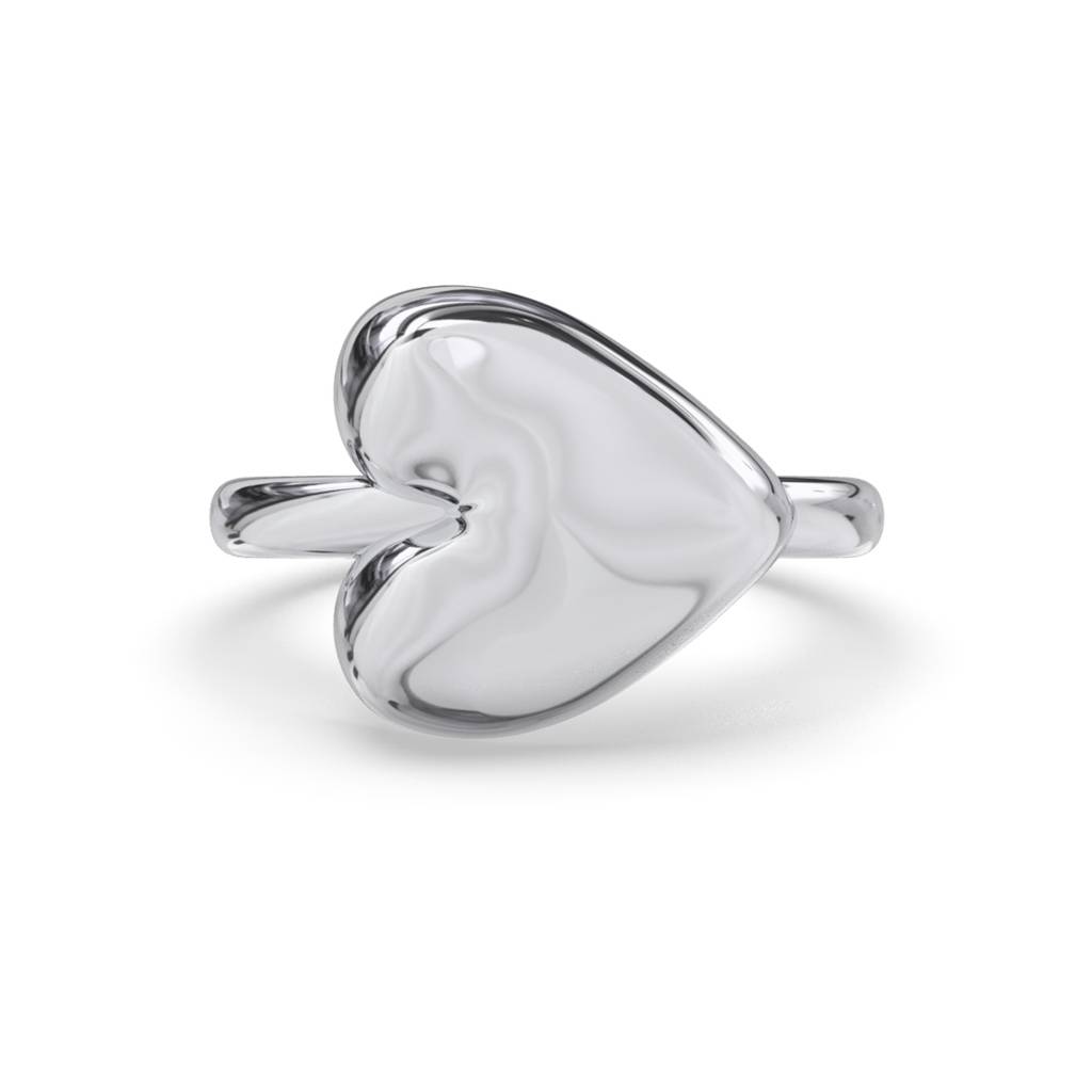 Clara Pure 925 Sterling Silver Promise Of Heart Adjustable Thumb Band Finger Ring For Women & Girls : CSFR62