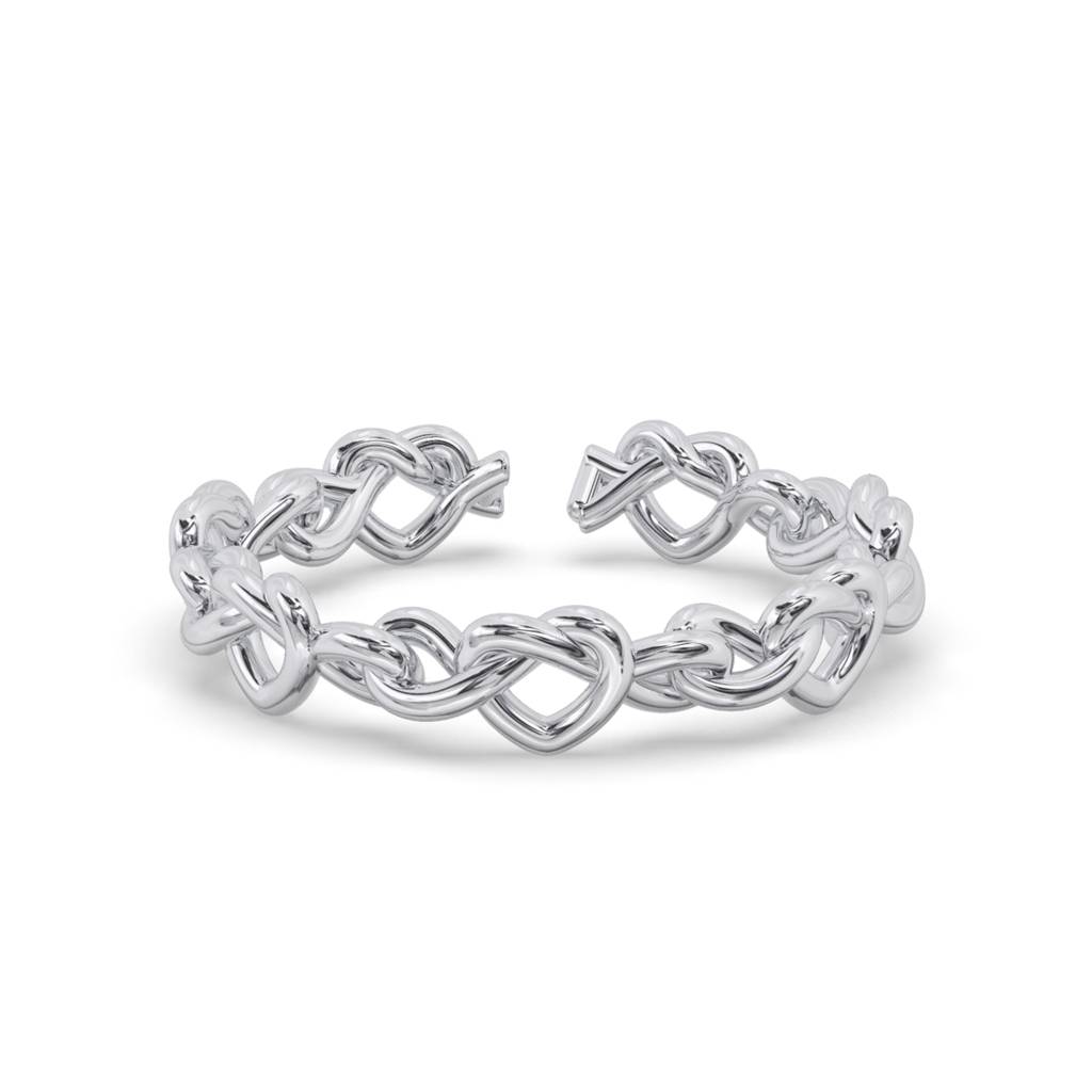 Clara Pure 925 Sterling Silver Knotted Heart Adjustable Thumb Band Finger Ring For Women & Girls : CSFR66