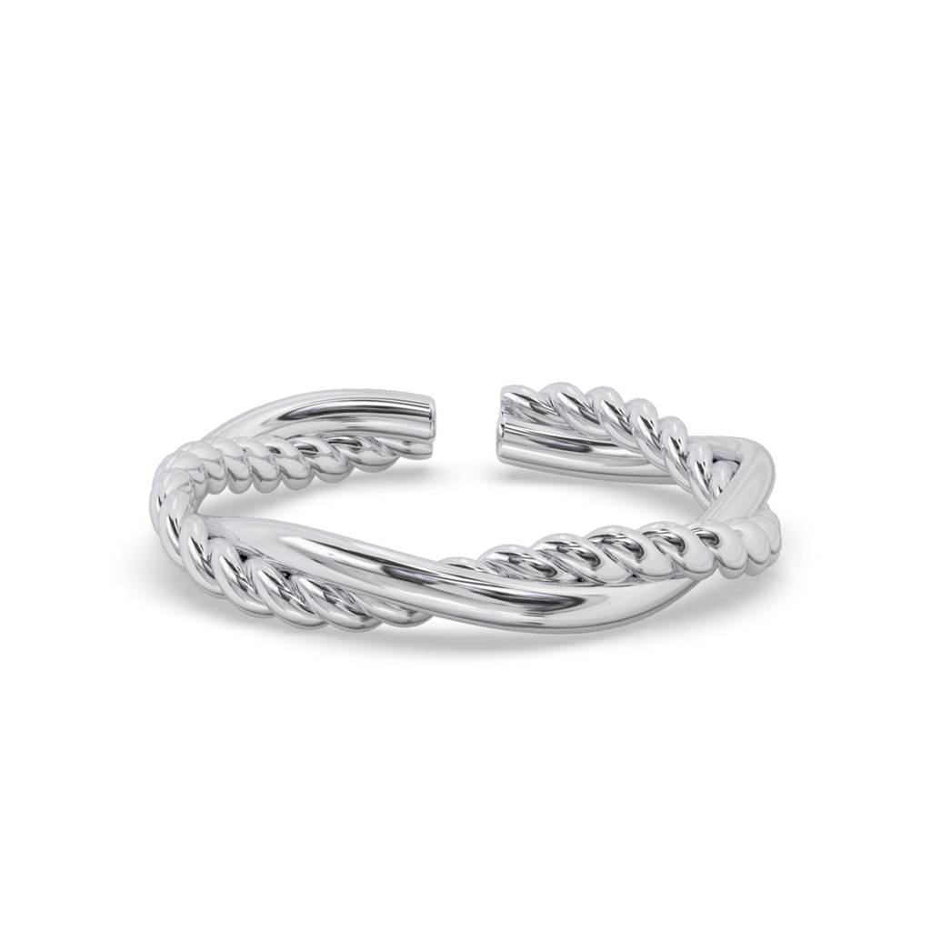 Clara Pure 925 Sterling Silver Minimal Office Wear Adjustable Thumb Band Finger Ring For Women & Girls : CSFR69