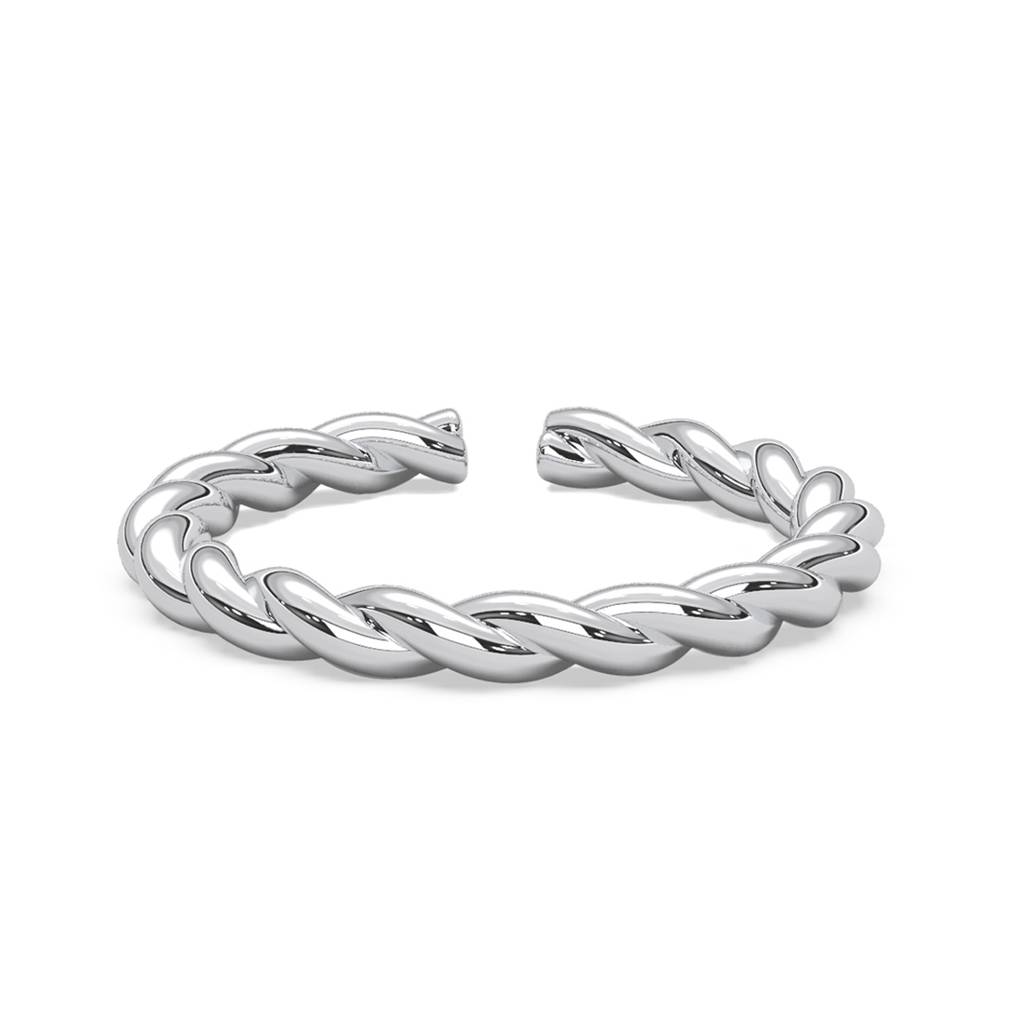 Clara Pure 925 Sterling Silver Rope Adjustable Thumb Band Finger Ring For Women & Girls : CSFR70