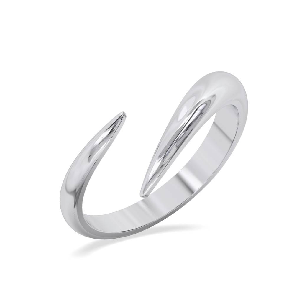 Clara Pure 925 Sterling Silver Minimal Daily Wear Adjustable Thumb Band Finger Ring For Women & Girls : CSFR71