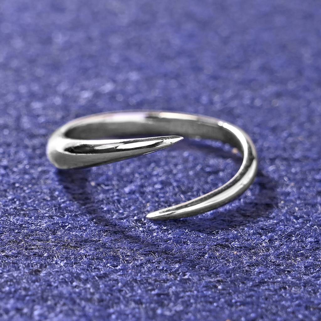 Clara Pure 925 Sterling Silver Minimal Daily Wear Adjustable Thumb Band Finger Ring For Women & Girls : CSFR71