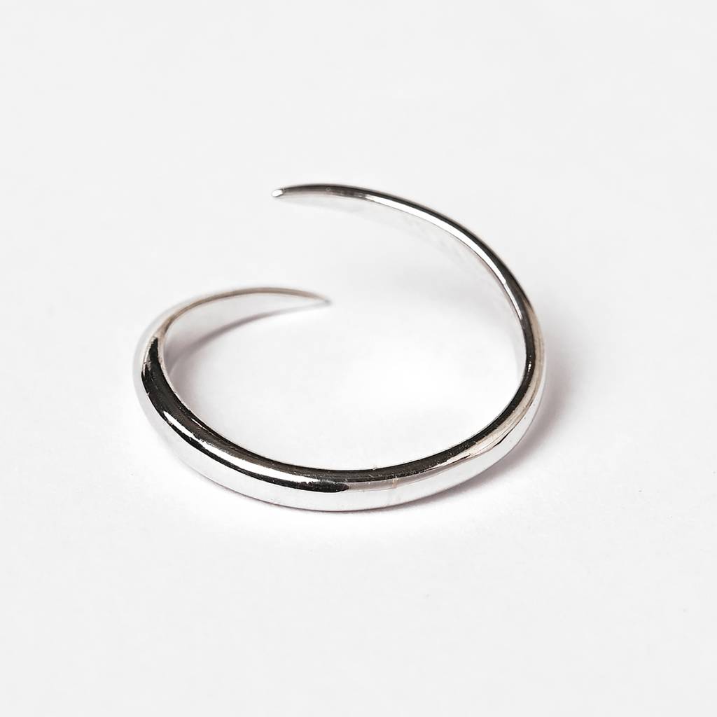 Clara Pure 925 Sterling Silver Minimal Daily Wear Adjustable Thumb Band Finger Ring For Women & Girls : CSFR71