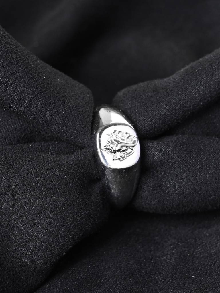 Clara 925 Silver Size Adjustable Platinum Plated Religious Ganesha Men Ring For Men & Boys : CSMR49