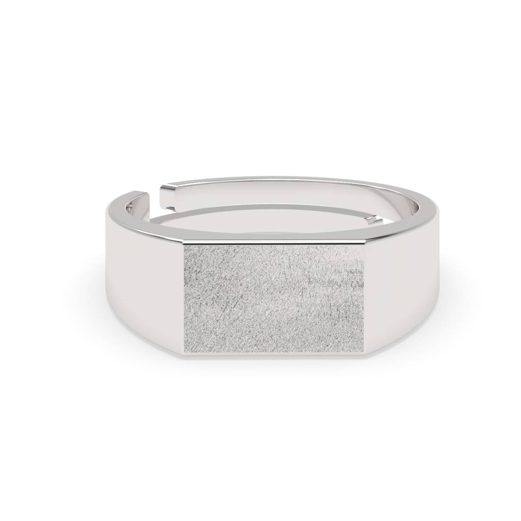 Clara 925 Sterling Silver Adjustable Matte Finish Rhodium Plated Jorn Band Ring For Men & Boys : CSMR8