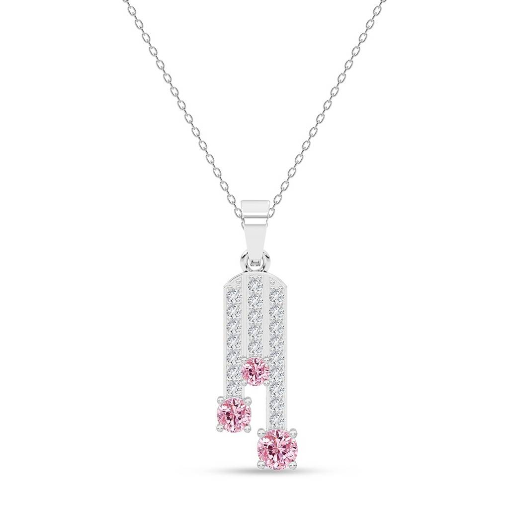 925 Silver Platinum Plated Minimal Giada Pendant Necklace With Chain For Women & Girls : CSP218_LCH