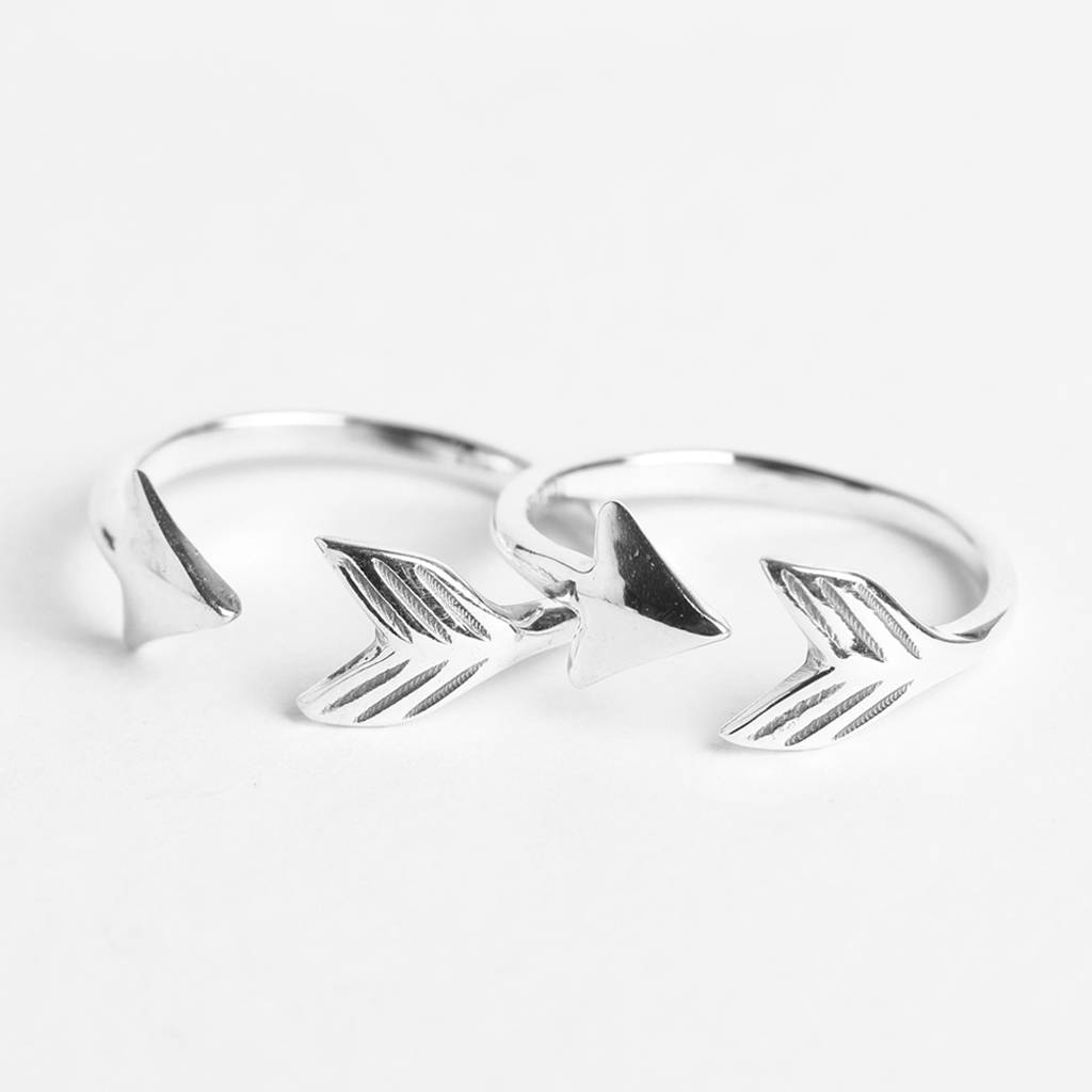 Clara 925 Sterling Silver Size Adjustable Arrow Toe Rings Pair For Women & Girls : CSTR16