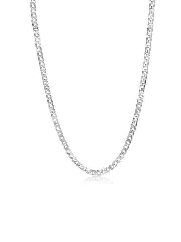 Italian Flat Cuban Link Chain : CUF80N6CS16INFL