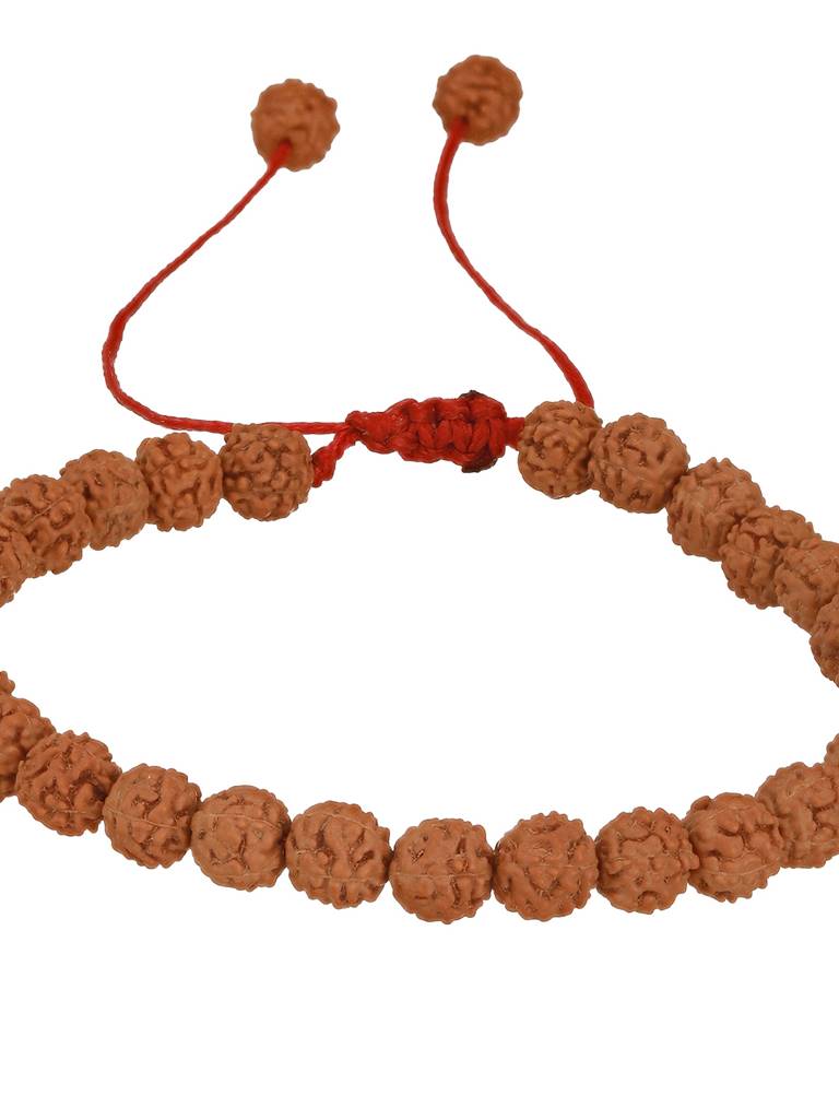 Authentic 5 Mukhi Rudraksha Bracelet With Adjustable Red Thread : STBR8203