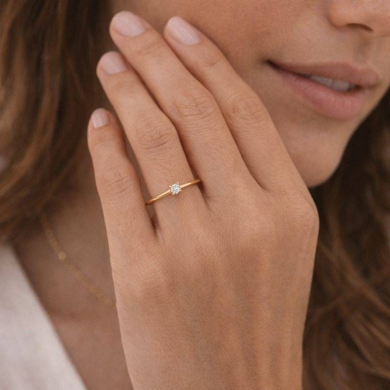 Minimal Dainty Grace Ring - Skin Safe, Everyday Stacking Ring : 1005011
