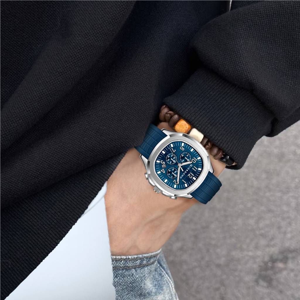 Giordano Precision And Comfort Multi Function Watch For Men With Textured Dial & Trendy Silicone Band : GZ-50143-03