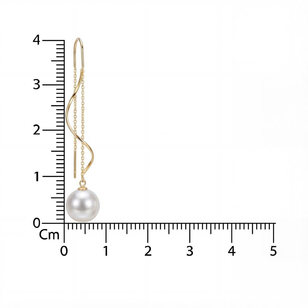 Korean Minimalist Pearl Threader Earrings : YUFSER259