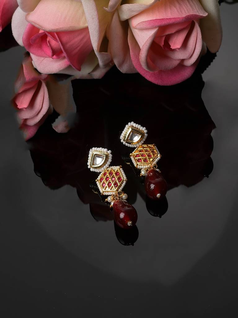 Burgundy Drop Earring : DGED23091
