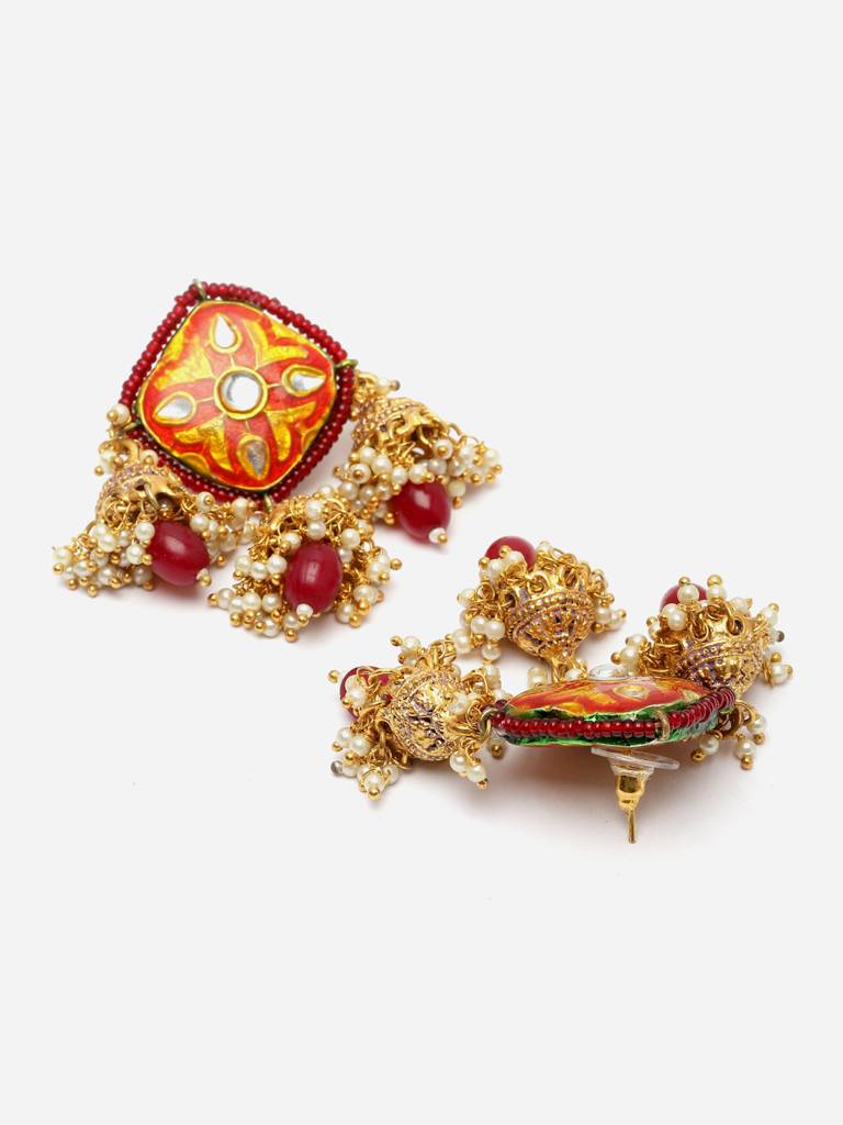 Merlot Majesty Jhumka Earring : DGEJ23032