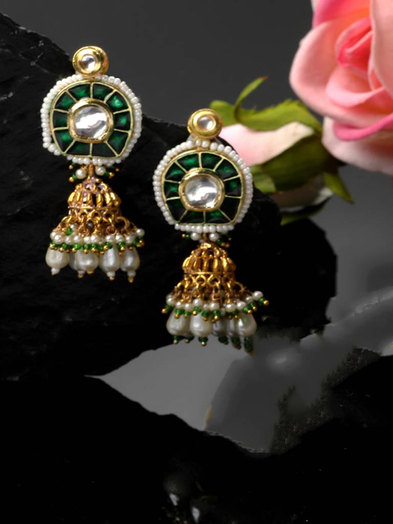 Spearmint Jhumka Earring : DGEJ23033