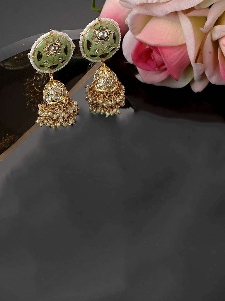 Spinach Jhumka Earring : DGEJ23040