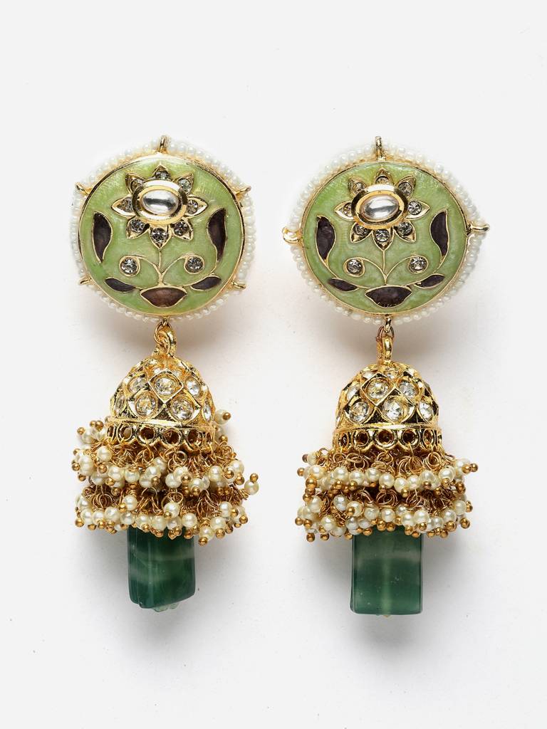 Spinach Jhumka Earring : DGEJ23040