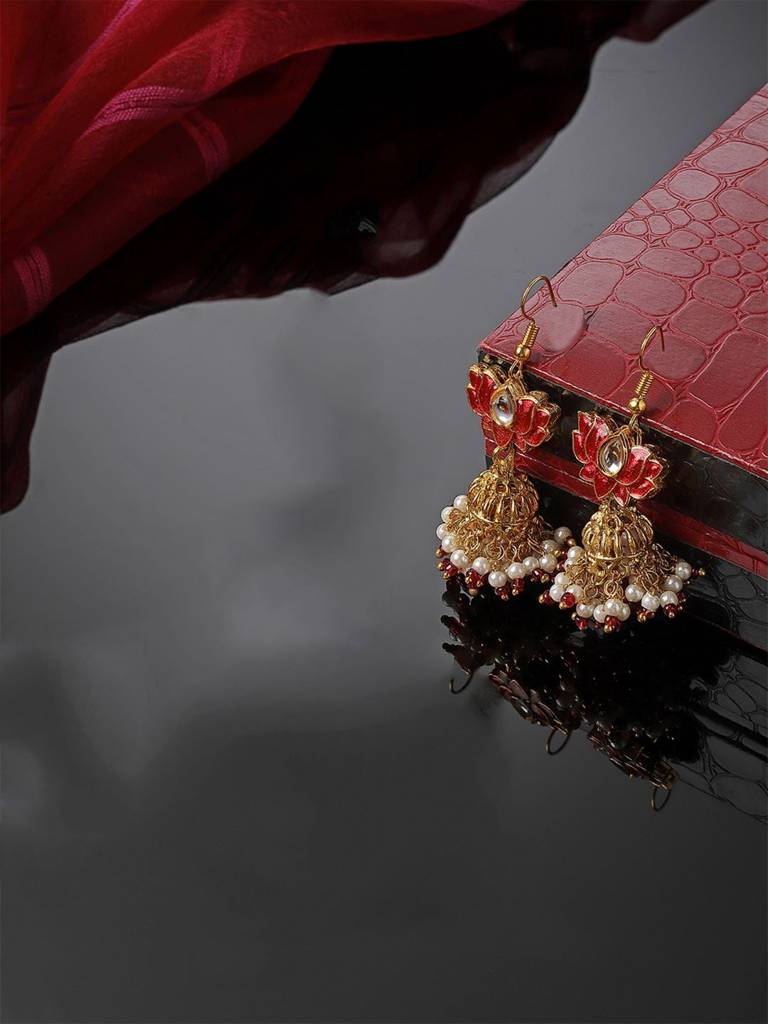 Hibiscus Halo Jhumka Earring : DGEJ23045