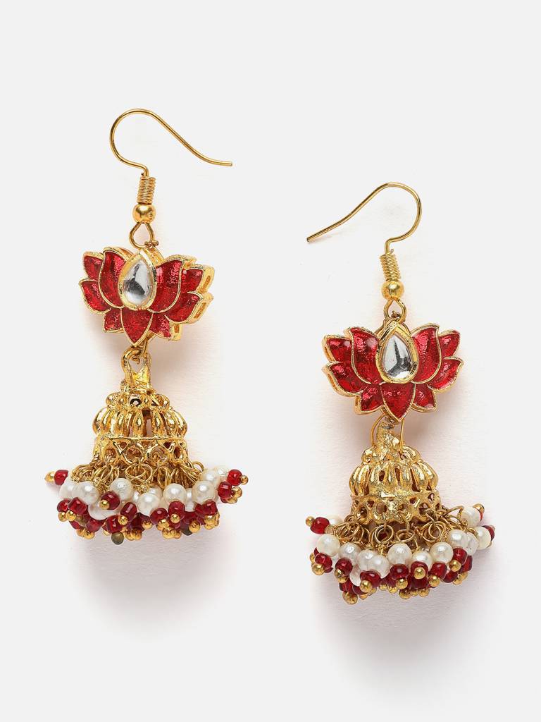 Hibiscus Halo Jhumka Earring : DGEJ23045