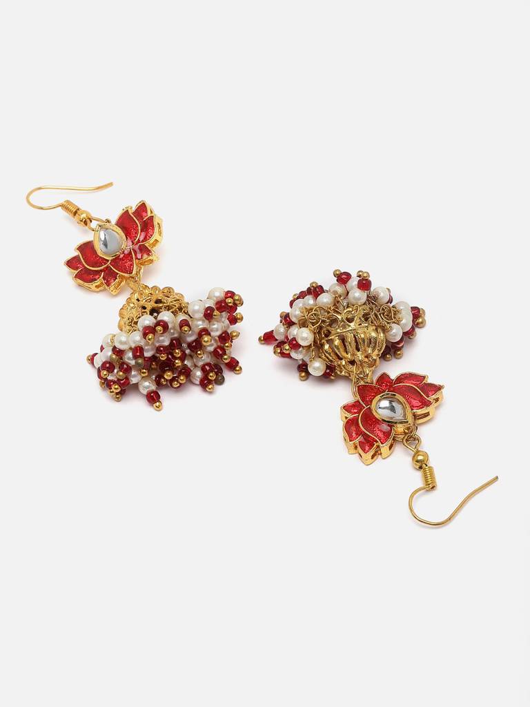 Hibiscus Halo Jhumka Earring : DGEJ23045