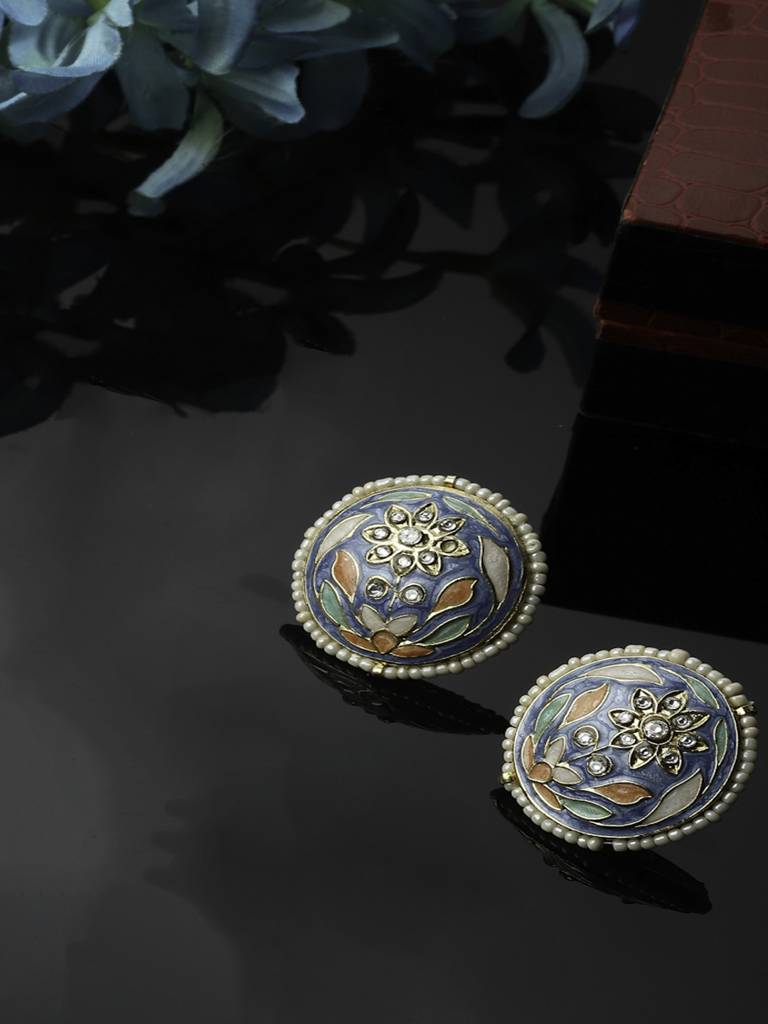 Neela Phool Stud Earring : DGES23001