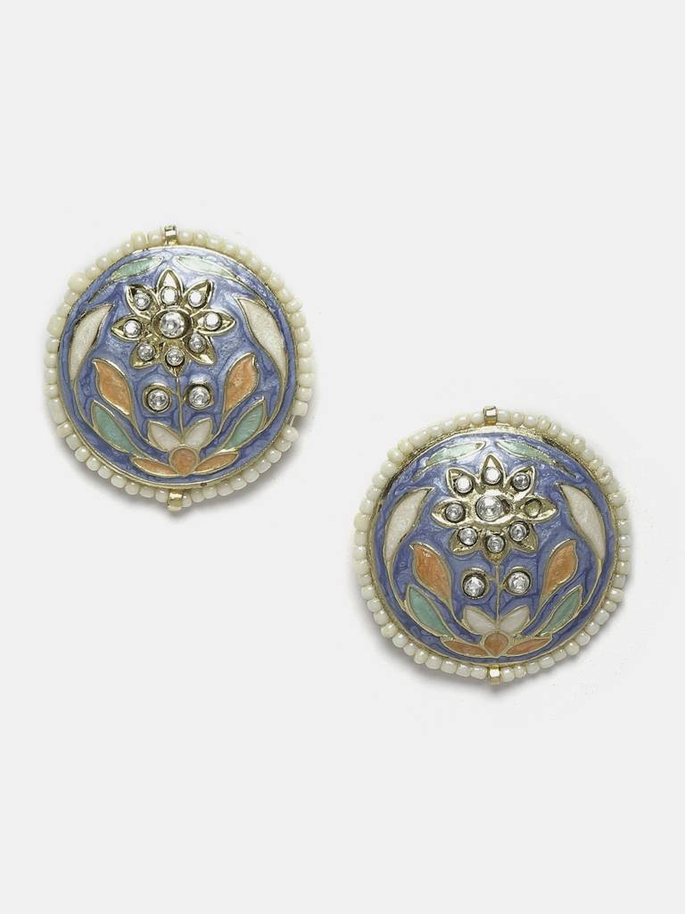 Neela Phool Stud Earring : DGES23001