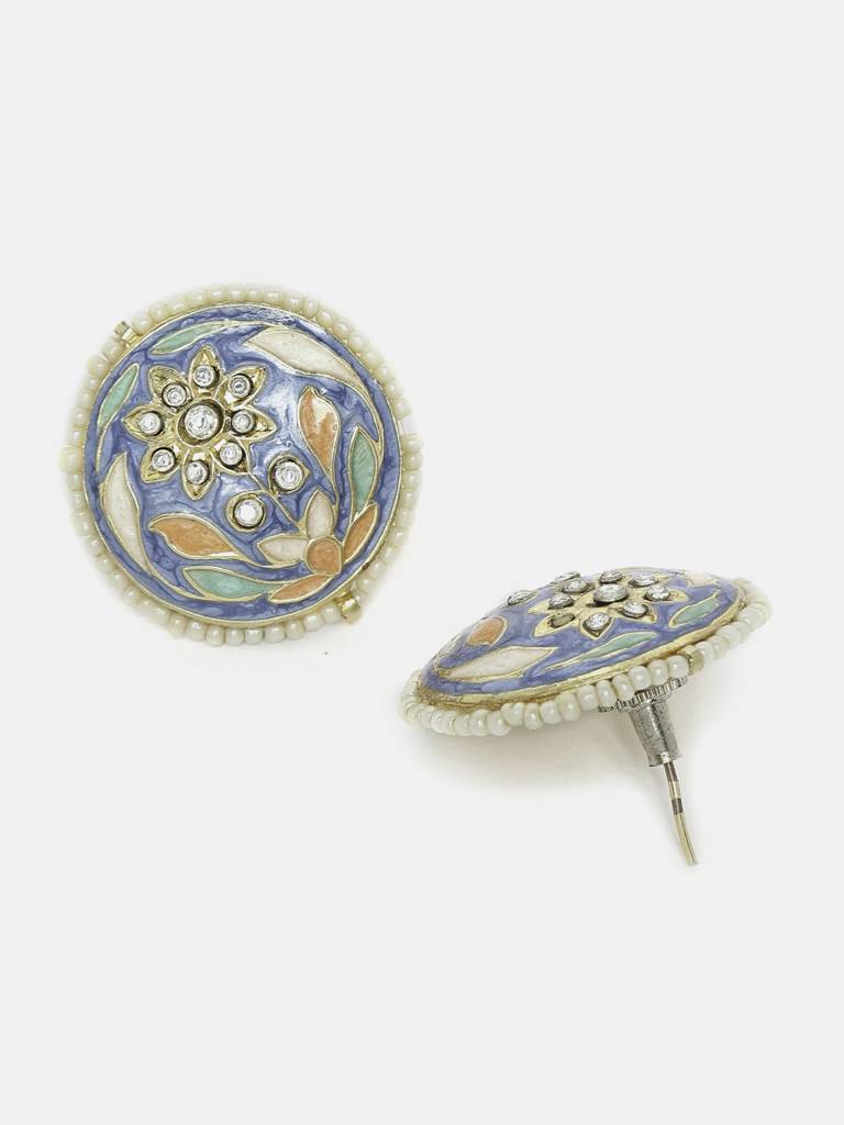 Neela Phool Stud Earring : DGES23001