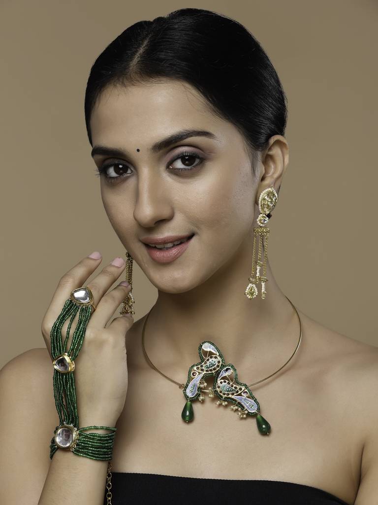 Parrot Hath Phool Hand Jewellery : DGH1H23002