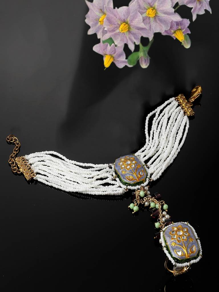 Neel Gagan Hath Phool Hand Jewellery : DGH1H23007