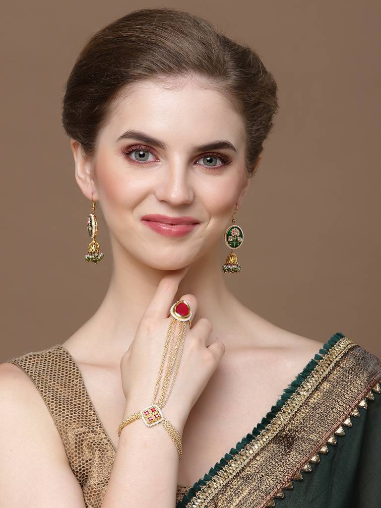 Gulnar Hath Phool Hand Jewellery : DGH1H23011