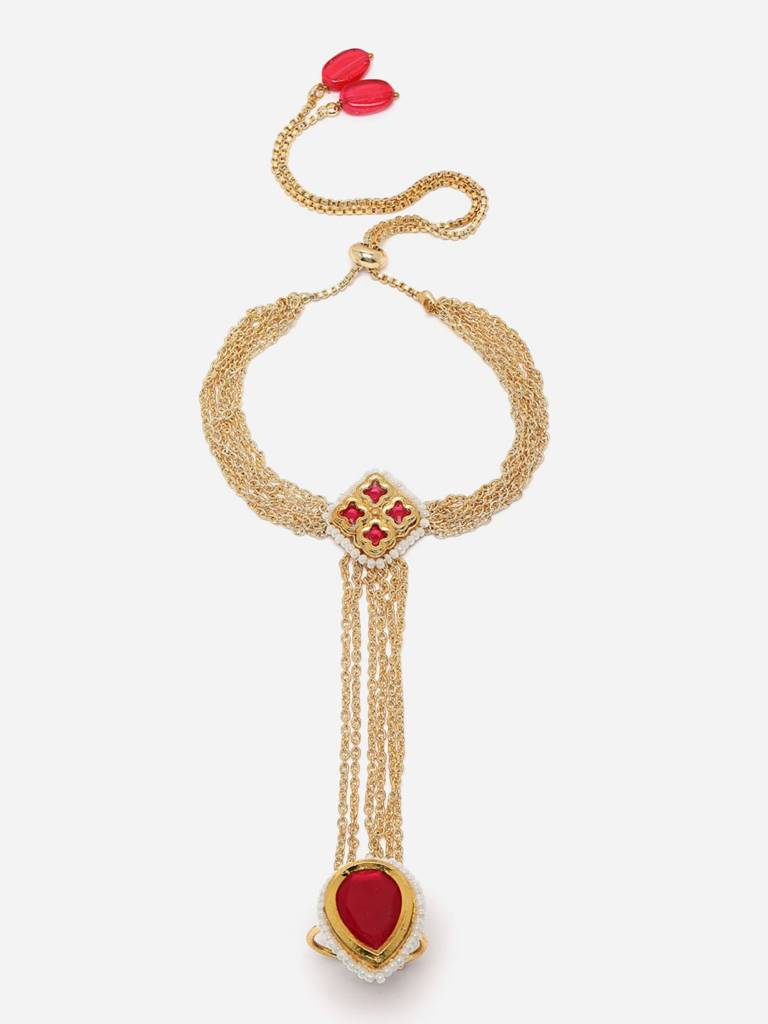 Gulnar Hath Phool Hand Jewellery : DGH1H23011